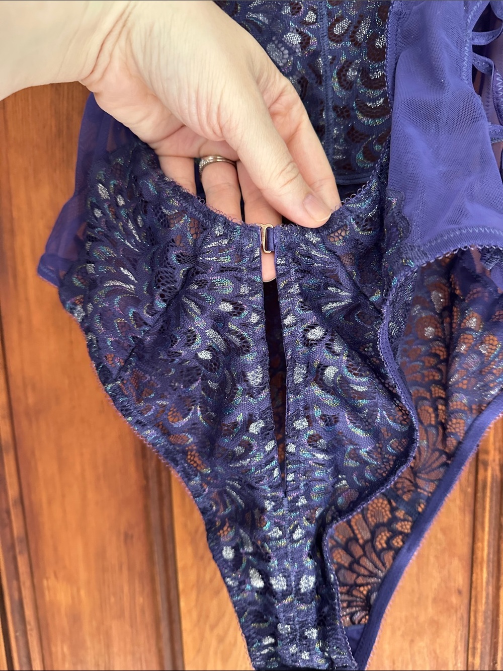 SAVAGE X FENTY  blueish purple one piece lingerie - XL - Picture 4 of 8